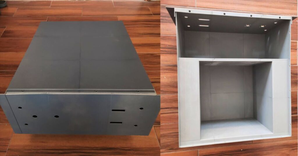 Box hasil cetak 3d yang disambung dengan lem