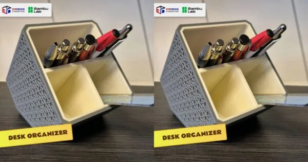 Rak alat tulis mini diatas meja kerja