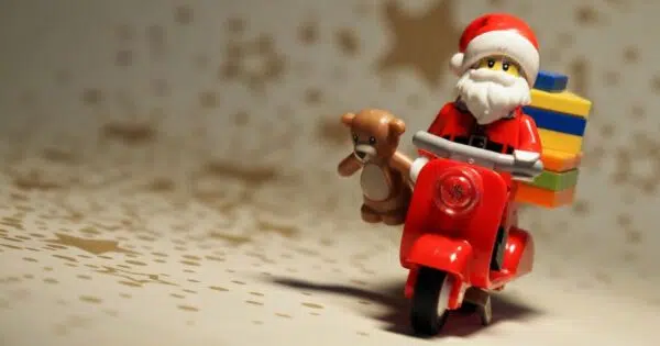 Miniatur santa klaus kado natal